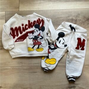 Zara Disney Mickey suit Sweater and sweatpants